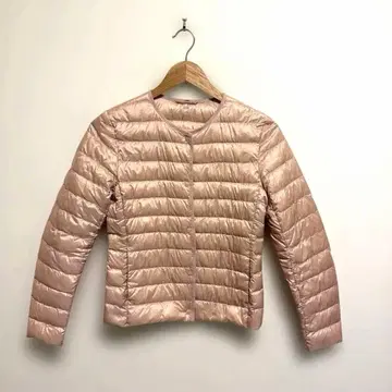 유니클로 울트라 라이트 다운 컴팩트 자켓 여성용 핑크 S 노카라