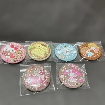 산리오 키티&키키라라&시나모롤&폼폼푸딩&마이멜로디 자수 캔배치