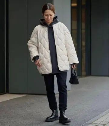 프레임워크 화이트 퀼팅 블루종 3way