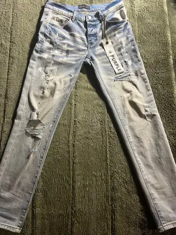 PURPLE 스키니 데님 라이트 블루 택 포함 새상품