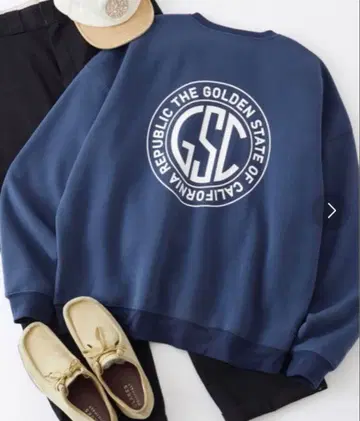 Anchor Smith 로고 맨투맨 블루