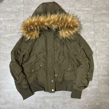 00s y2k 플라이트 자켓 볼륨 퍼 쇼트 기장