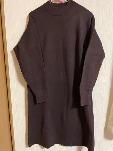 다크 브라운 니트 원피스 M
