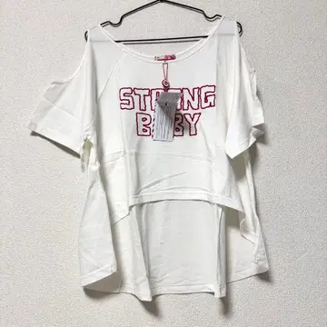 COANDLU 코코룰루 STRONG BABY 반팔 T셔츠 화이트 y2k