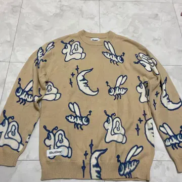 Butter 아트 프린트 니트 스웨터 L 사이즈