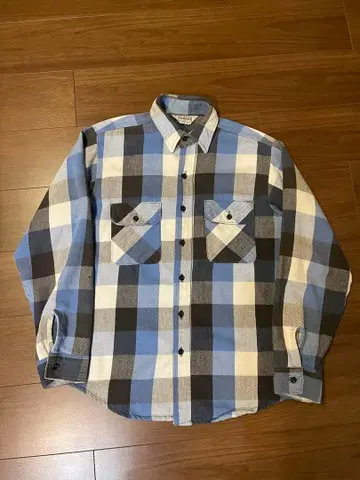 파이브 브라더 70s~80s 삼각형 택 플란넬 셔츠 USA M