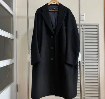 UNIQLO +J 캐시미어 블렌드 오버 사이즈 체스터 코트 블랙 XL