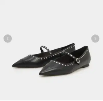 스터드 스틸레토 멜리 제인 플랫