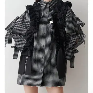 리본 하네스 가을 옷 블랙