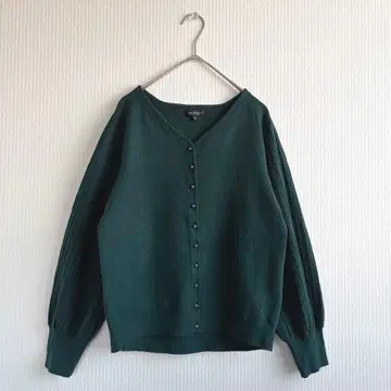 인디비 니트 가디건 상의 그린 INDIVI 가을/겨울