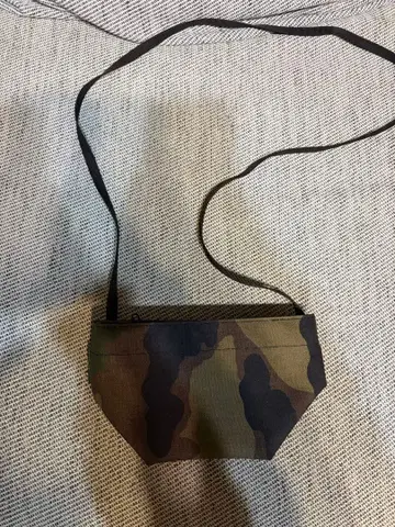 Herve Chapelier 나일론 보트형 숄더백 XS 카모플라주