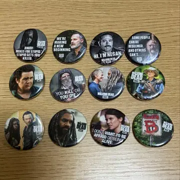 초레어! 미사용품 TWD 워킹 데드 캔뱃지 12종 세트