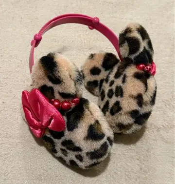 도쿄 디즈니 리조트 레오파드 무늬 귀도리