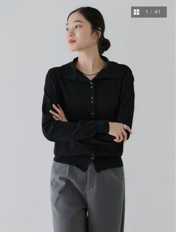 crewre 가디건 블랙 사이즈 1