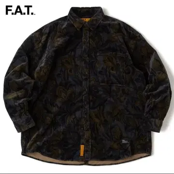 [ 완판템 ] FAT 플로럴 코듀로이 셔츠