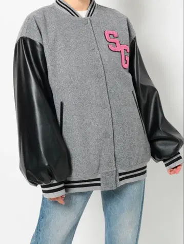 쥬에티 루즈 바시티 자켓 그레이