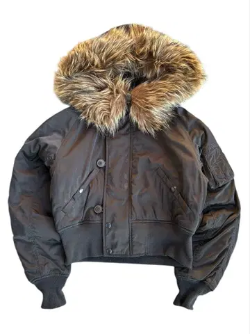 volume fur hooded n2b jacket