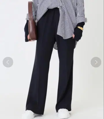 Deuxieme Classe 이지 플레어 와이드 팬츠 36 블랙