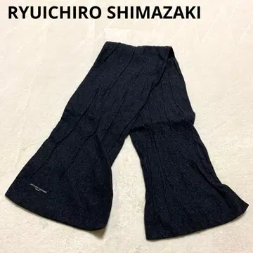 [ RYUICHIRO SHIMAZAKI ] 울 머플러 플리츠 스카프
