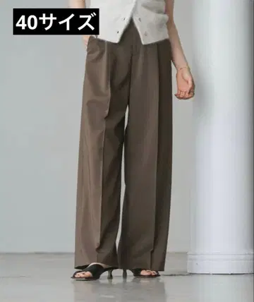 NOBLE [세탁 가능] 에스테틱 트윌 스트레치 슬랙스 팬츠 40 사이즈