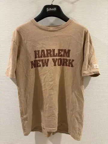 Schott HARLEM NEW YORK 티셔츠 베이지 S 사이즈