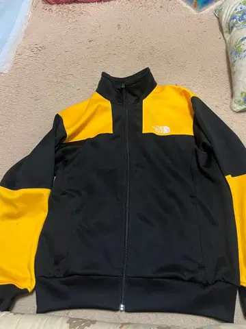 더 노스페이스 풀 지퍼 자켓 블랙 옐로우