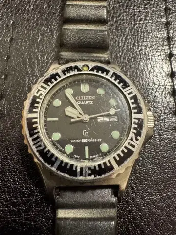 [ Vintage ] CITIZEN GN-4-5 방수 블랙 손목시계