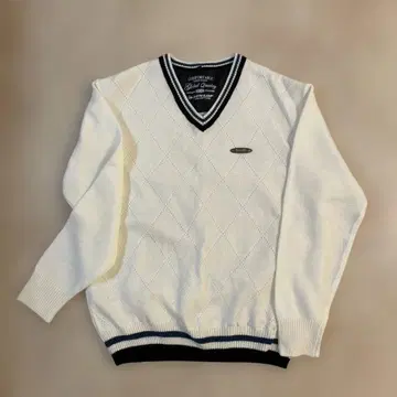 DUNLOP 다이아몬드 패턴 니트 스웨터 M