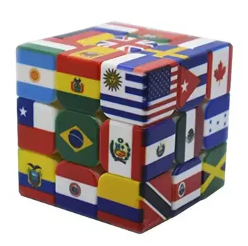 [ 새상품 ] 만국기 디자인의 루빅스 큐브 ( 1변 56mm )