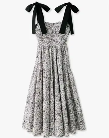 snidel 숄더 리본 플라워 원피스