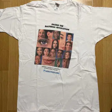 Bacterial Revolution 90s 싱글 스티치 티셔츠