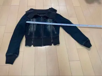 블랙 데님 자켓 G S 사이즈 개성있는 멋쟁이