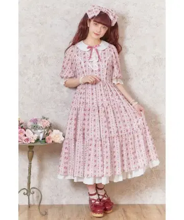 axes femme 프티 로즈 패턴 원피스