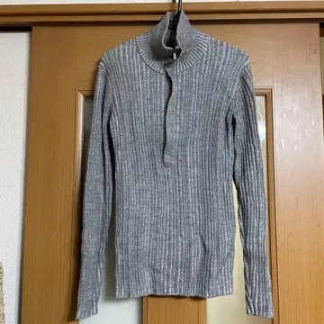 캘빈 클라인 그레이 하프 지퍼 스웨터 M