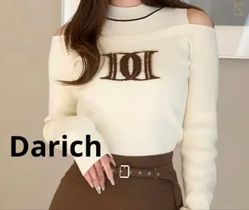 Darich 다리치 레이어드 라이크 로고 니트탑 프리 사이즈