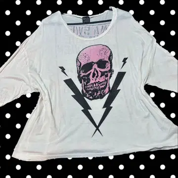 해골 T셔츠 페어리 그런지 지뢰 Y2K 해외 걸 스컬 패턴