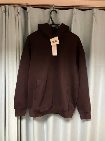 하자 있음 새상품 유니클로C 맨투맨 오버 사이즈 풀 후드티 L 와인