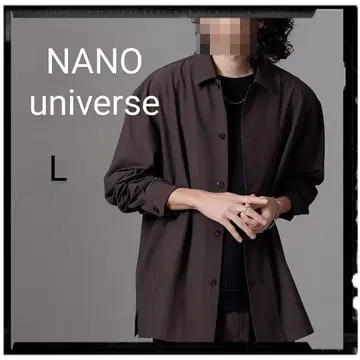 NANO universe [ 새상품급 ] 스트레치 와이드 셔츠 블루종