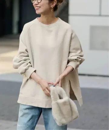 FRAMeWORK 래글런 판초 맨투맨 베이지