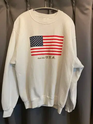 Hanes 80년대 USA 맨투맨 성조기