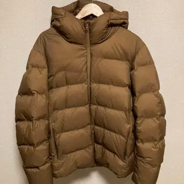 유니클로 UNIQLO 심리스 다운 자켓 XL 브라운
