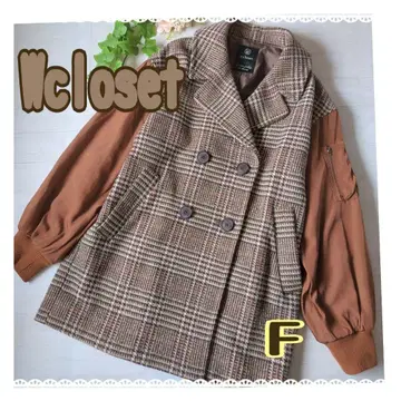 MA-1 코트 W 옷장 블루종 트위드 체크 아우터 자켓