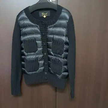 Coomb 블랙 다운 자켓풍 가디건