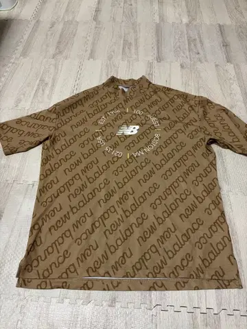 뉴발란스 브라운 로고 셔츠 사이즈 5