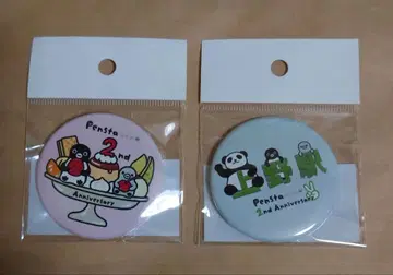 Suica의 펭귄 펜스타 우에노 캔뱃지 2종 세트 미개봉