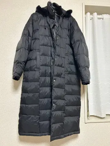 퍼 포함 롱 다운 자켓 블랙 L