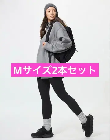 유니클로 여성용 울트라 스트레치 레깅스 팬츠 블랙 2개 세트