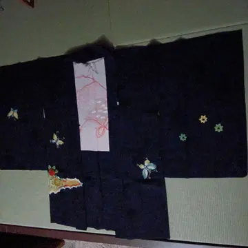 블랙 겉옷 꽃과 나비 자수