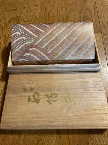 일본 의류용 백 니시진 비단 핑크 스트라이프 오동나무 박스 포함