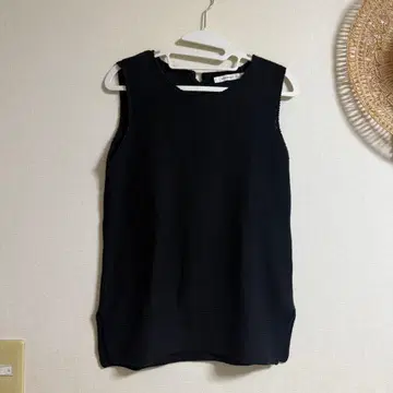 moussy 백리본 니트 베스트